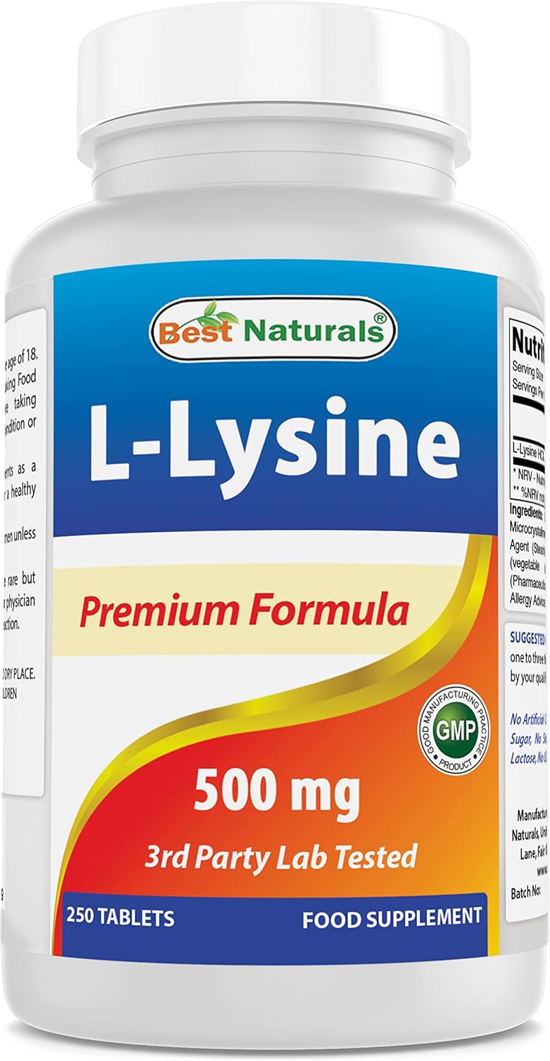 💊 Best Naturals – L-Lysine 500 mg 📦 250 comprimés