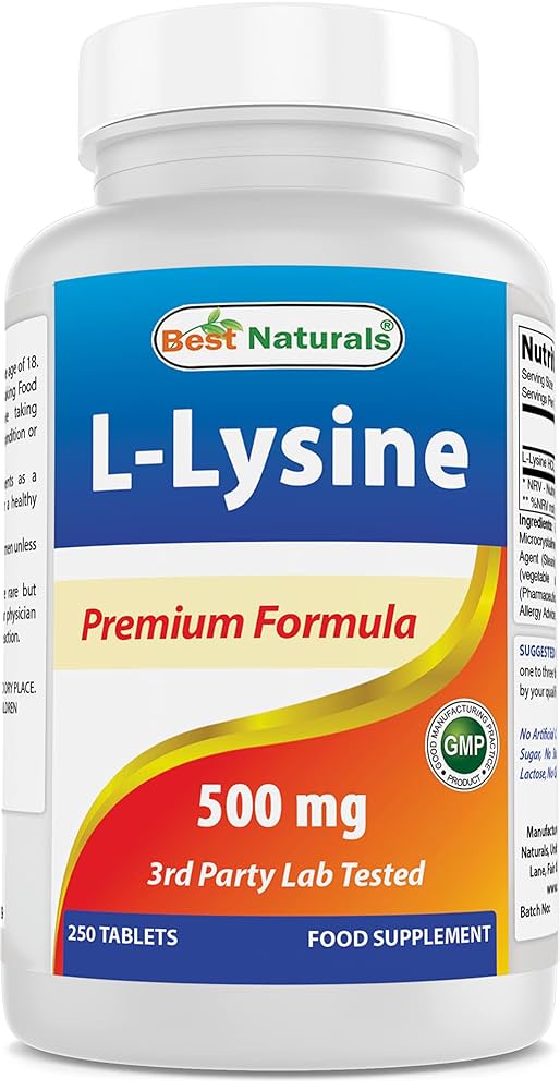 Best Naturals L-Lysine 500 mg, 250 Tablets