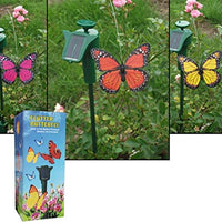 Set of 2 Fluttering Butterfly Garden Solar Light - Green