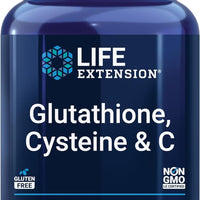 Life Extension Glutathione, Cysteine & C - Antioxidant Supplement with Vitamin C, L-Glutathione Reduced & L-Cysteine - For Liver Health Support & Detox - Gluten Free, Non-GMO - (100 Capsules) DLC: Oct25