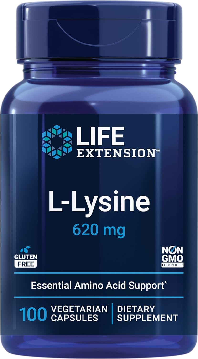 💊 Life Extension – L-Lysine 📦 620 mg – 100 gélules végétariennes