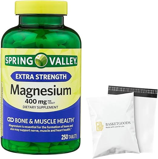 Spring Valley Magnésium – 400 mg, 250 comprimés