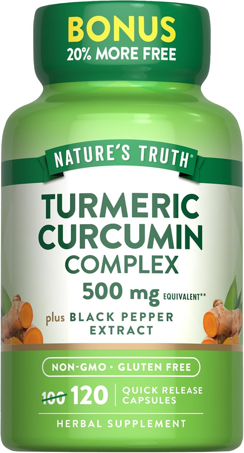 💊 Turmeric Curcumin Complex 500 mg + Extrait de Poivre Noir 📦 120 capsules DLC 08/2027