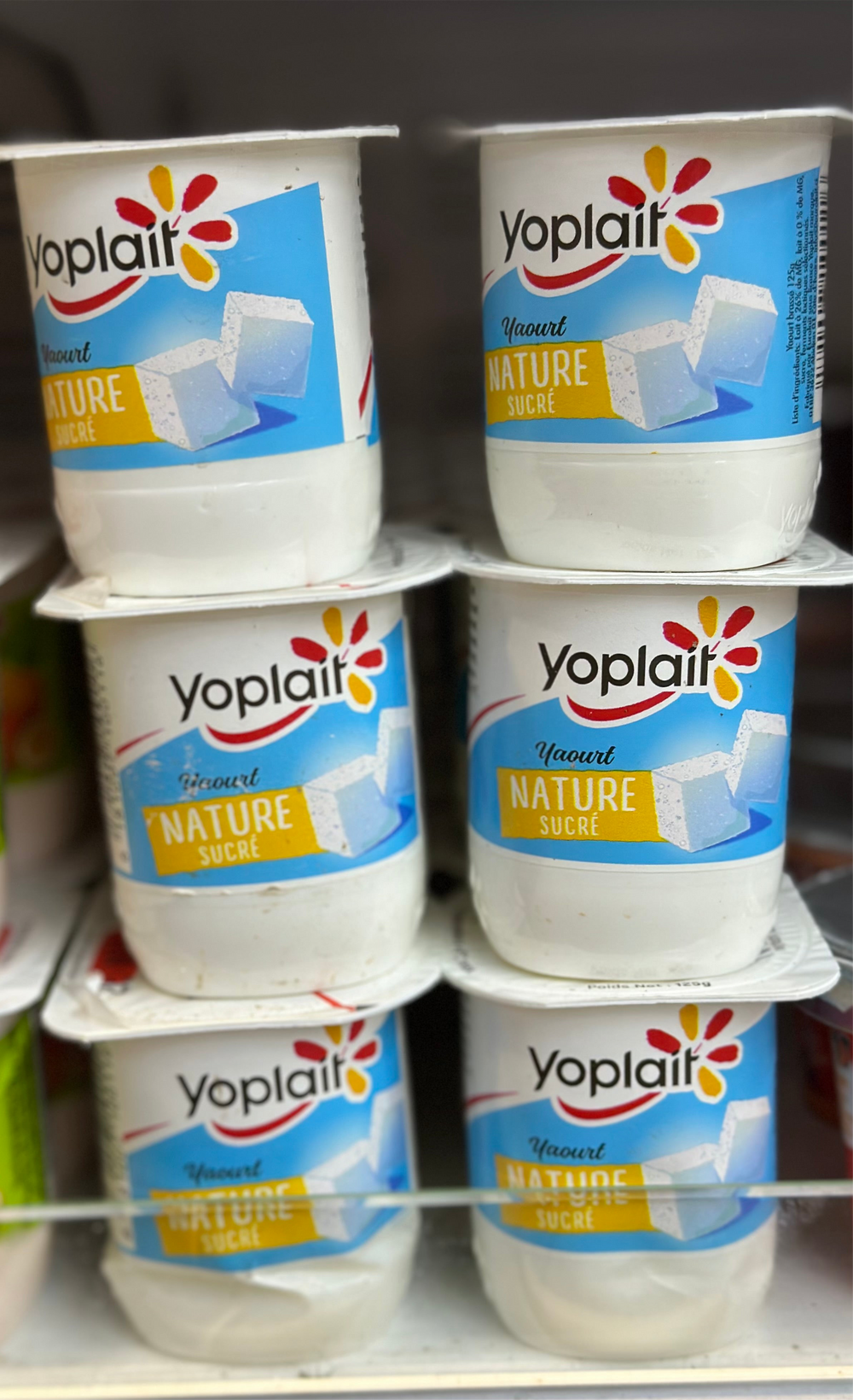 YAOURT YOPLAIT POT NATURE SUCRÉ 125G