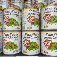 TOP BUDGET PETITS POIS ET CAROTTE 800G