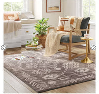 
              5'x7' Washable Global Persian Style Area Rug Gray - Threshold™
            