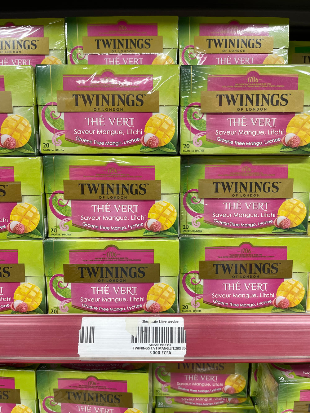 TWININGS™ OF LONDON THE VERT Saveur Mangue, Litchi Groene Thee Mango, Lychee