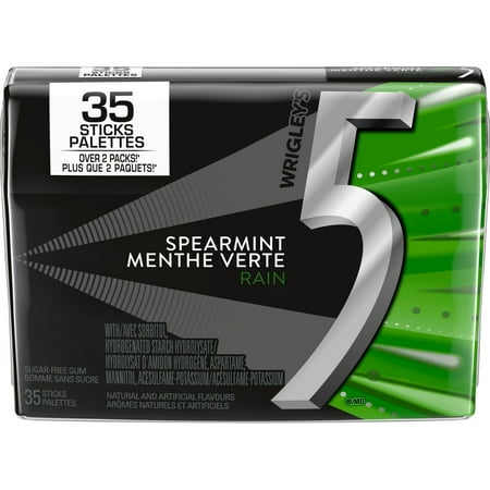 5 Gum Spearmint Rain Sugar-free Gum 35 ct.-DLC:17-OCT-2024