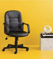 
              Office Chair Bonded Leather Black - Room Essentials
            
