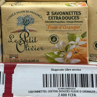 SAVONNETTES-2 EXTRA-DOUCES FLEUR D’ORANGE 2x100G