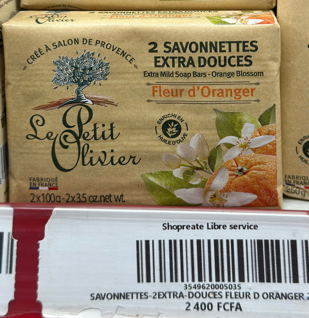 SAVONNETTES-2 EXTRA-DOUCES FLEUR D’ORANGE 2x100G