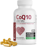 
              Bronson CoQ10 200 MG Haute Puissance Production D'énergie Cellulaire, 60 Capsules Végétariennes 09/2026
            