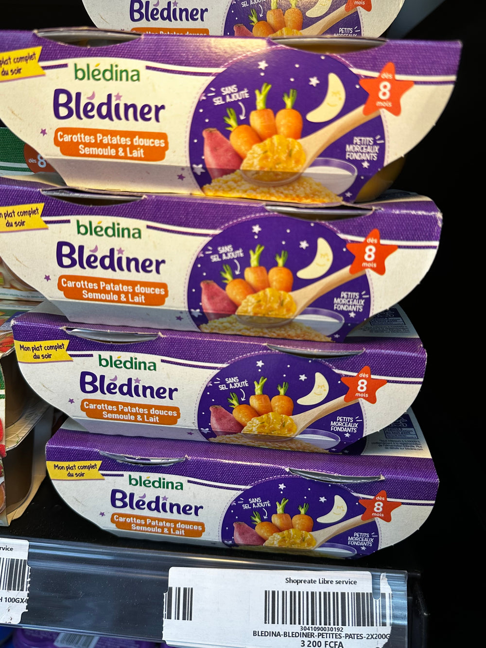 BLÉDINA-BLEDINER-Carottes Patates douces
Semoule & Lait 200G