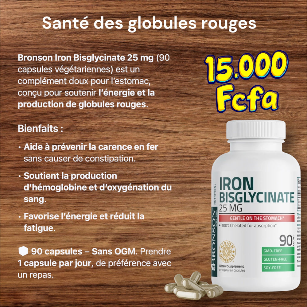Iron Bisglycinate - 25 mg 90 Count DLC: 10/26