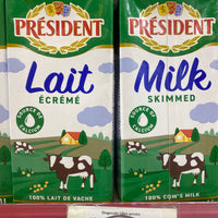 Président Lait Écrémé Source de Calcium 100% Lait de Vache