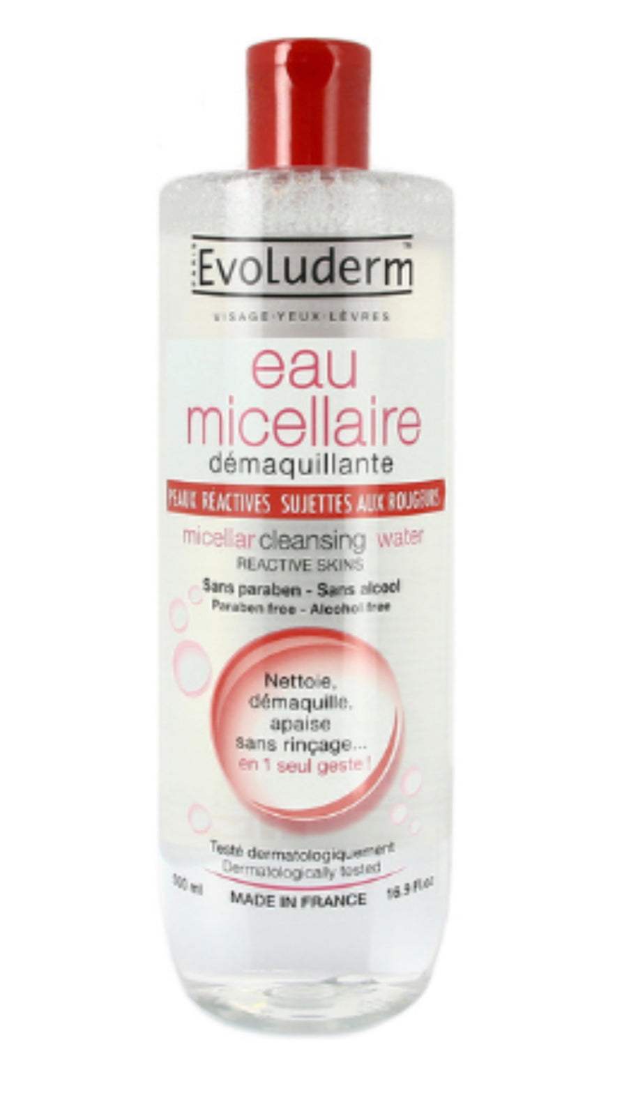 Evoluderm Eau Micelaire Peaux Reactives 500 ML