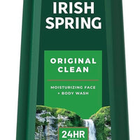 Irish Spring Original Clean Nettoyant pour le corps pour homme, 20 onces (591ml)