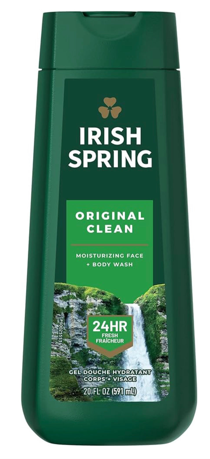 Irish Spring Original Clean Nettoyant pour le corps pour homme, 20 onces (591ml)