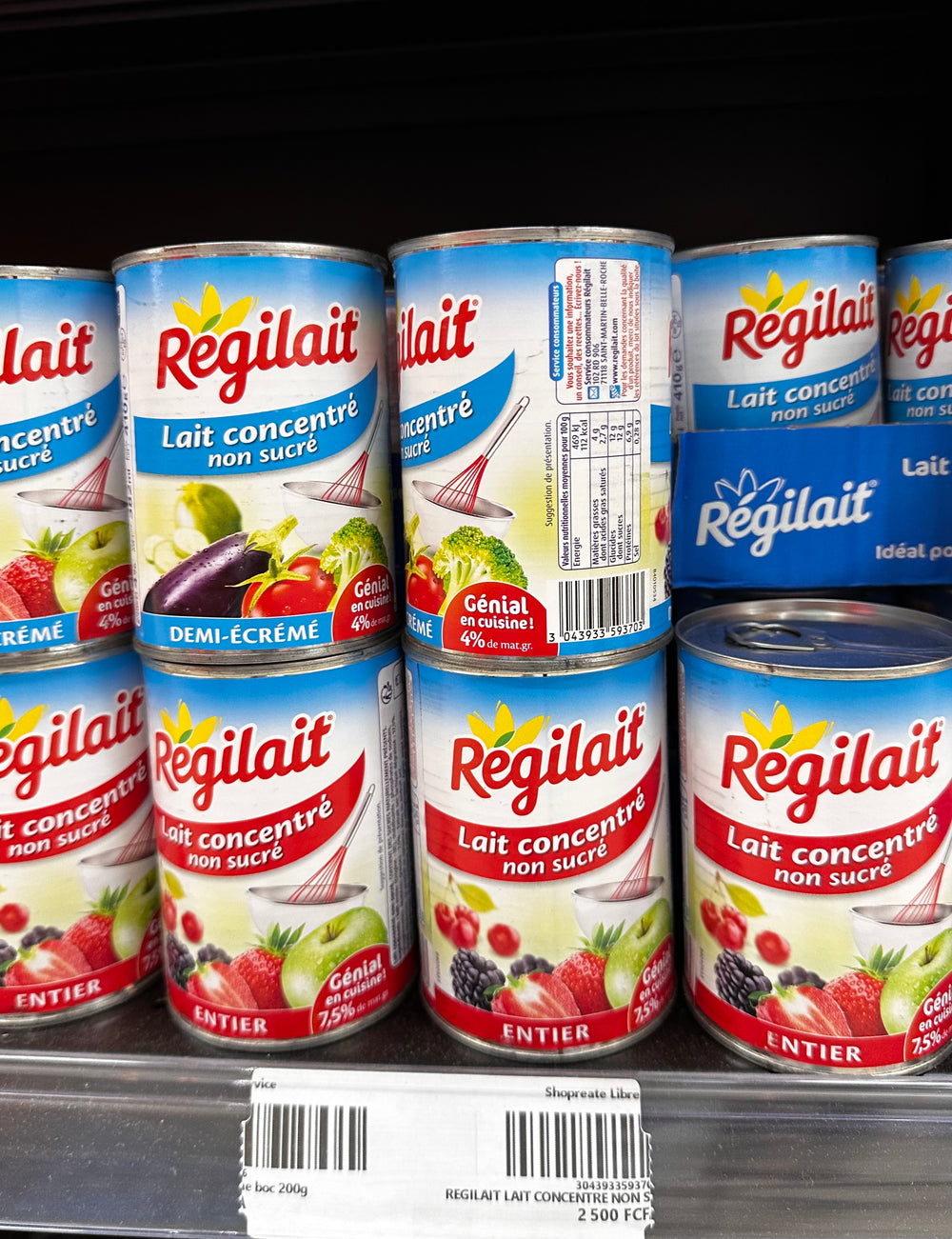 REGILAIT LAIT CONCENTRE NON SUCRÉ
