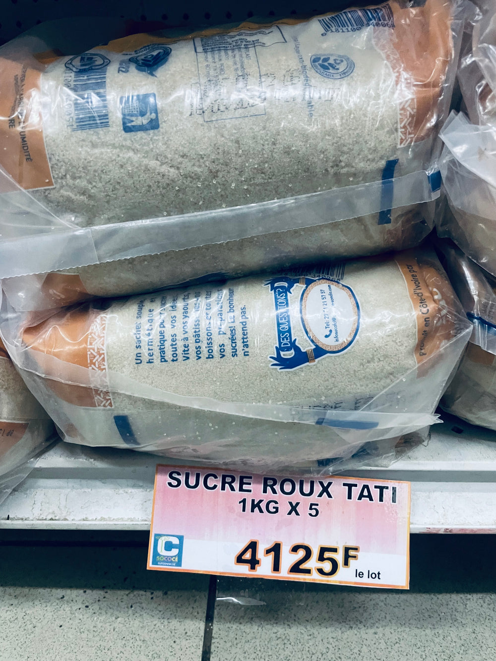 Sucre Rouge Tati 1kg x 5