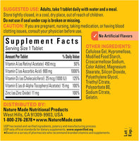 
              Nature Made Super C avec vitamine D3 et zinc, complément alimentaire pour le soutien immunitaire, 60 comprimés, approvisionnement de 60 jours
            