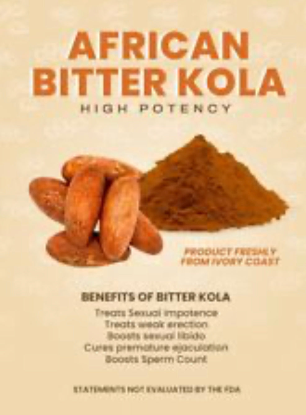 African Bitter Kola High Potency 40 capsules DLC: 12/2027