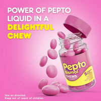 Pepto Bismol Chews, Nausea & Diarrhea Relief, over-the-Counter Medicine, Mint Flavor 24 Ct