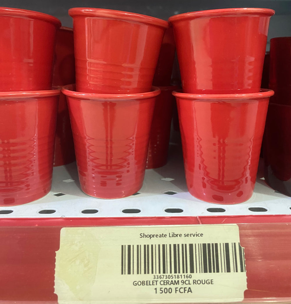 Gobelet Ceram 9cl Rouge