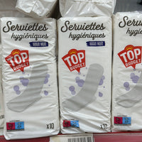 Serviettes hygiéniques maxi nuit X10