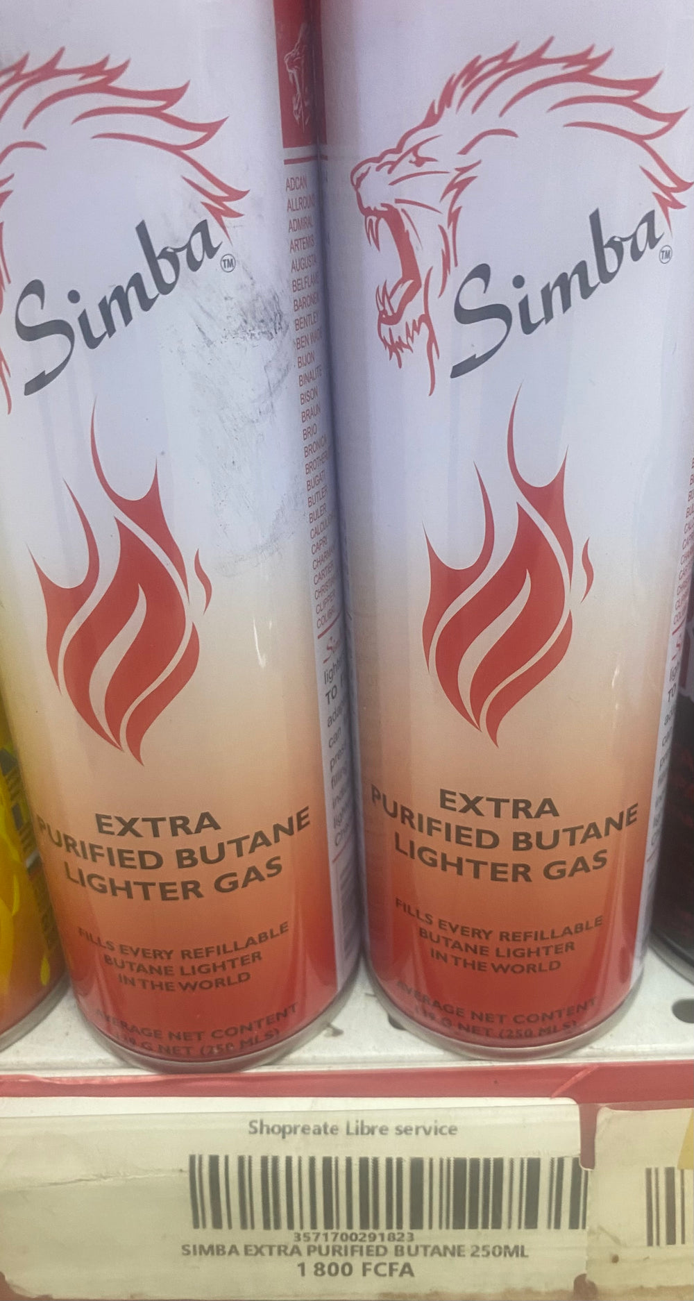 Simba Estra purified Butane 250Ml