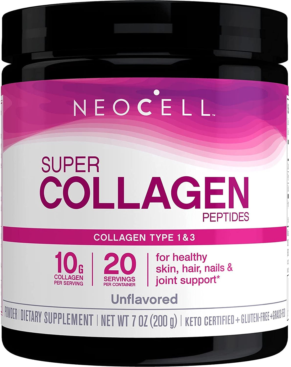 Super Collagen Peptides, Unflavored, 7 oz (200 g) DLC: Mai27