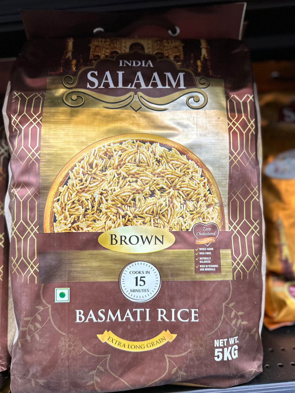 INDIAN SALAAM BROWN BASMITI RICE 5KG