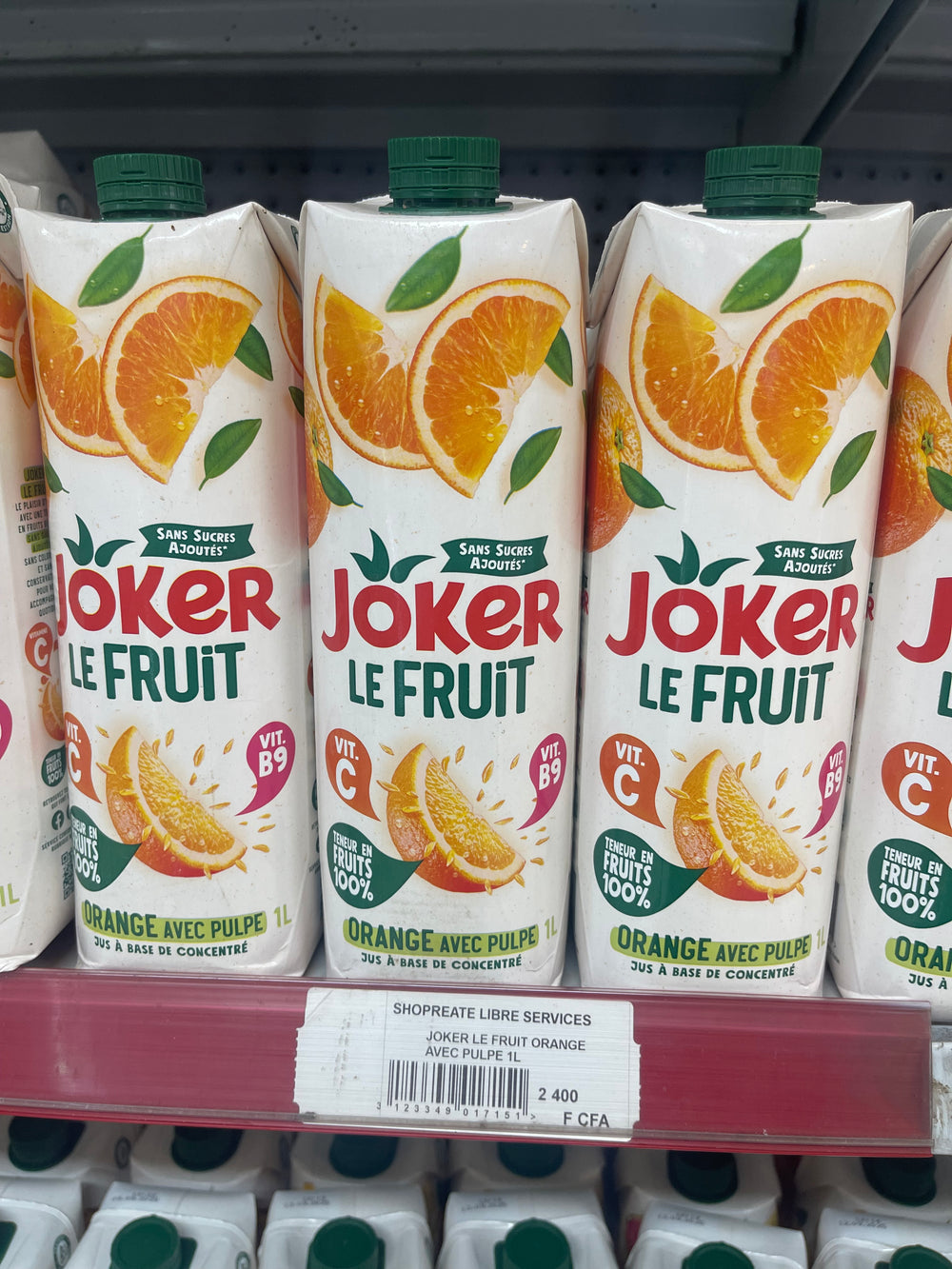 JOKER LE FRUIT ORANGE AVEC PULPE 1L