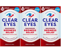 
              Gouttes Oculaires Clear Eyes Maximum Redness 0.5 Fl Oz
            