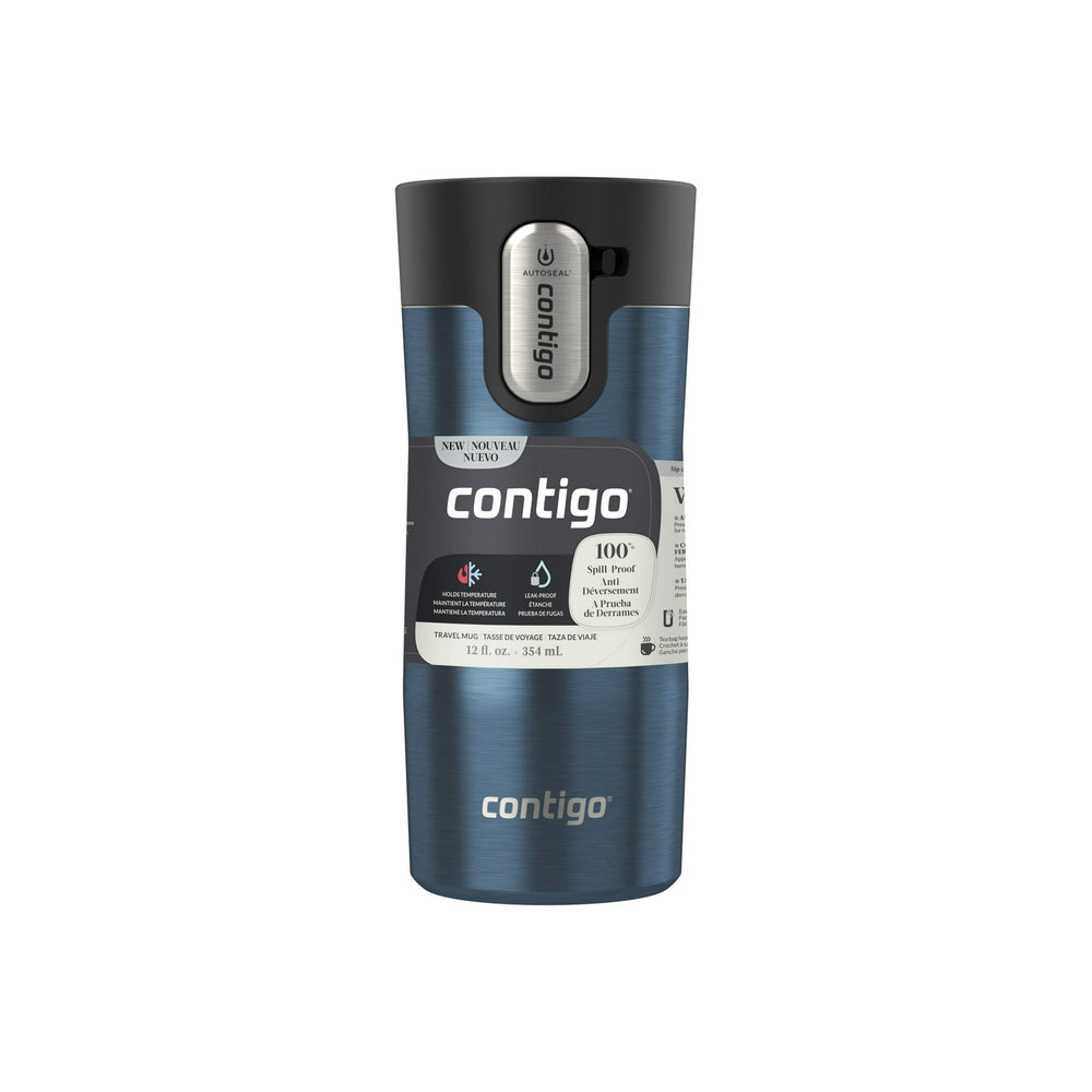 Contigo West Loop 3.0 Insulated Stainless Steel Travel Mug, Blue, 12 oz.
