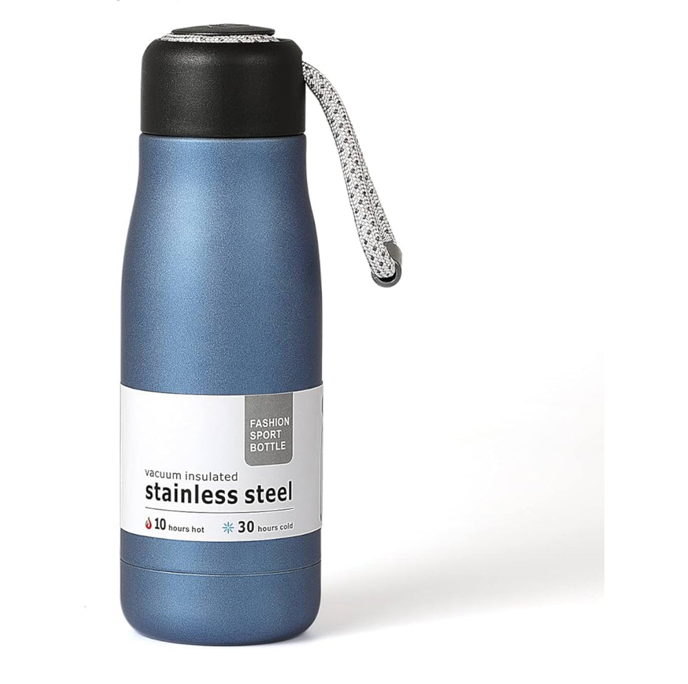 12 oz Insulated Water Bottle, Dusgut Wide Mouth Water Bottle,Stainless Steel,Wide Mouth Portable Lid, Gold