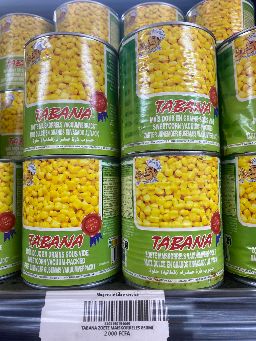 TABANA ZOETE MAISKORRELES 850ML