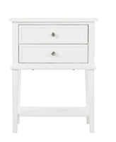 
              Passion Furniture Newton 2-Drawer White Nightstand (28 in. H x 22 in. W x 16 in. D)
            