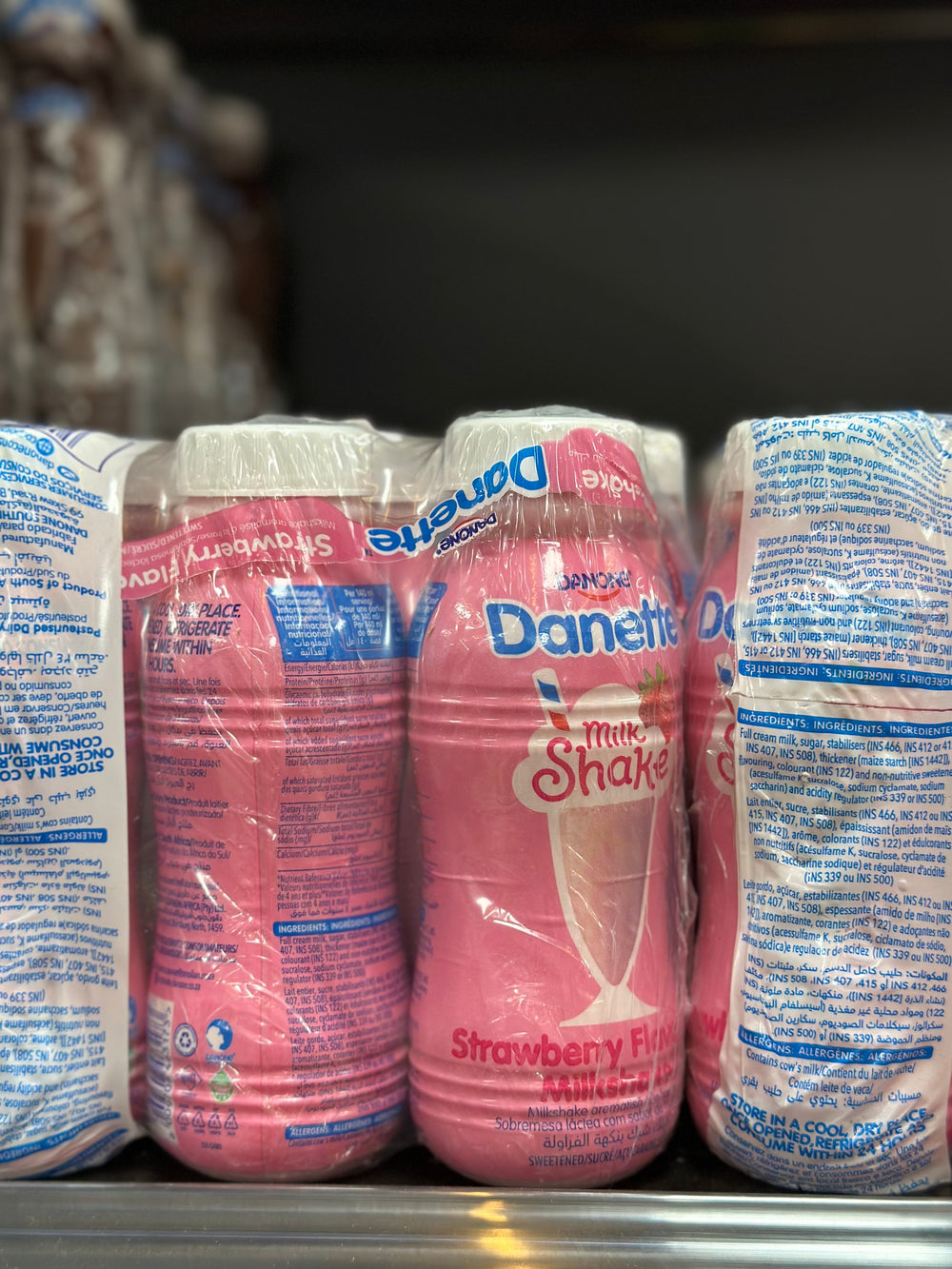 DANETTE MILK SHAKE FRAISE 275ML X6