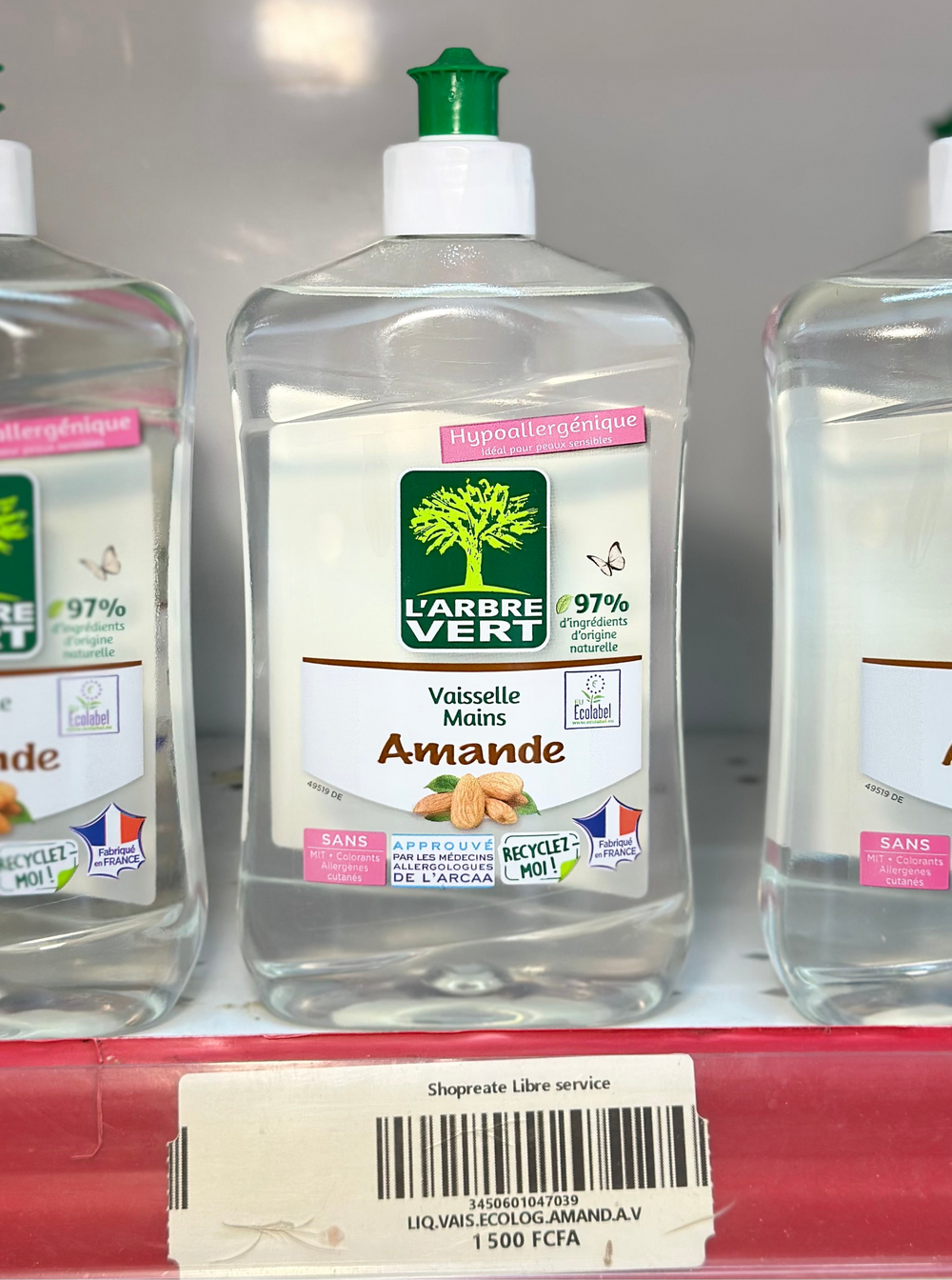 L’ABRE VERT Vaisselle Mains Amande 500ml