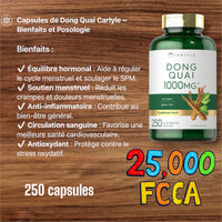
              Carlyle Dong Quai Capsules | 1000mg | 250 Count | Non-GMO and Gluten Free-DLC:06/2027
            