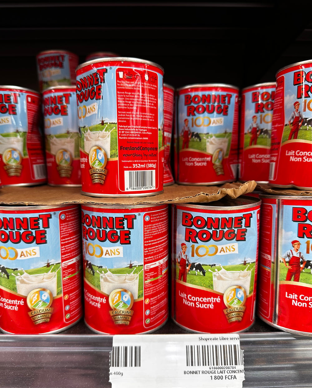 BONNET ROUGE LAIT CONCENTRÉ NON SUCRÉ 352G