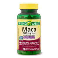 
              Spring Valley Maca Dietary Supplement, 500 mg, 90 Count DLC: FEB26
            
