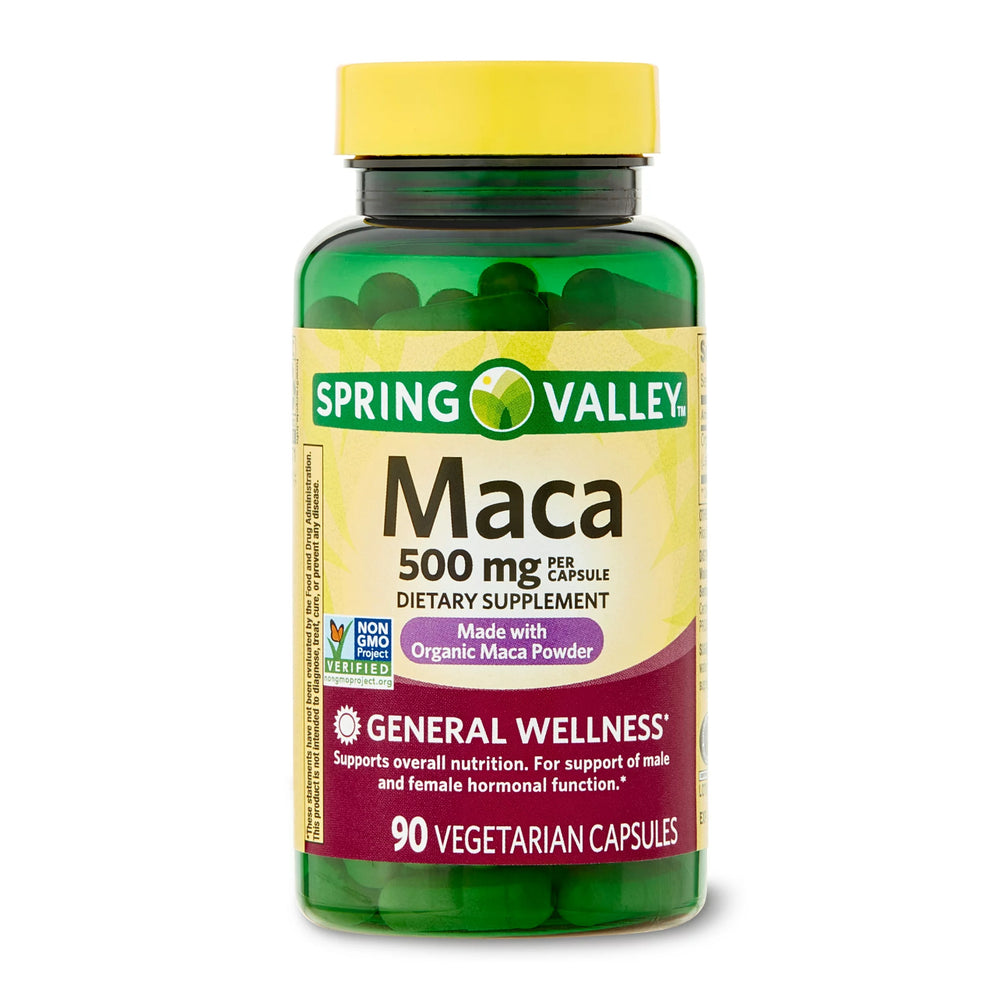 Spring Valley Maca Dietary Supplement, 500 mg, 90 Count DLC: FEB26