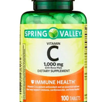 Spring Valley Vitamin С with Rose Hips 100 Tablets DLC: 10/2026