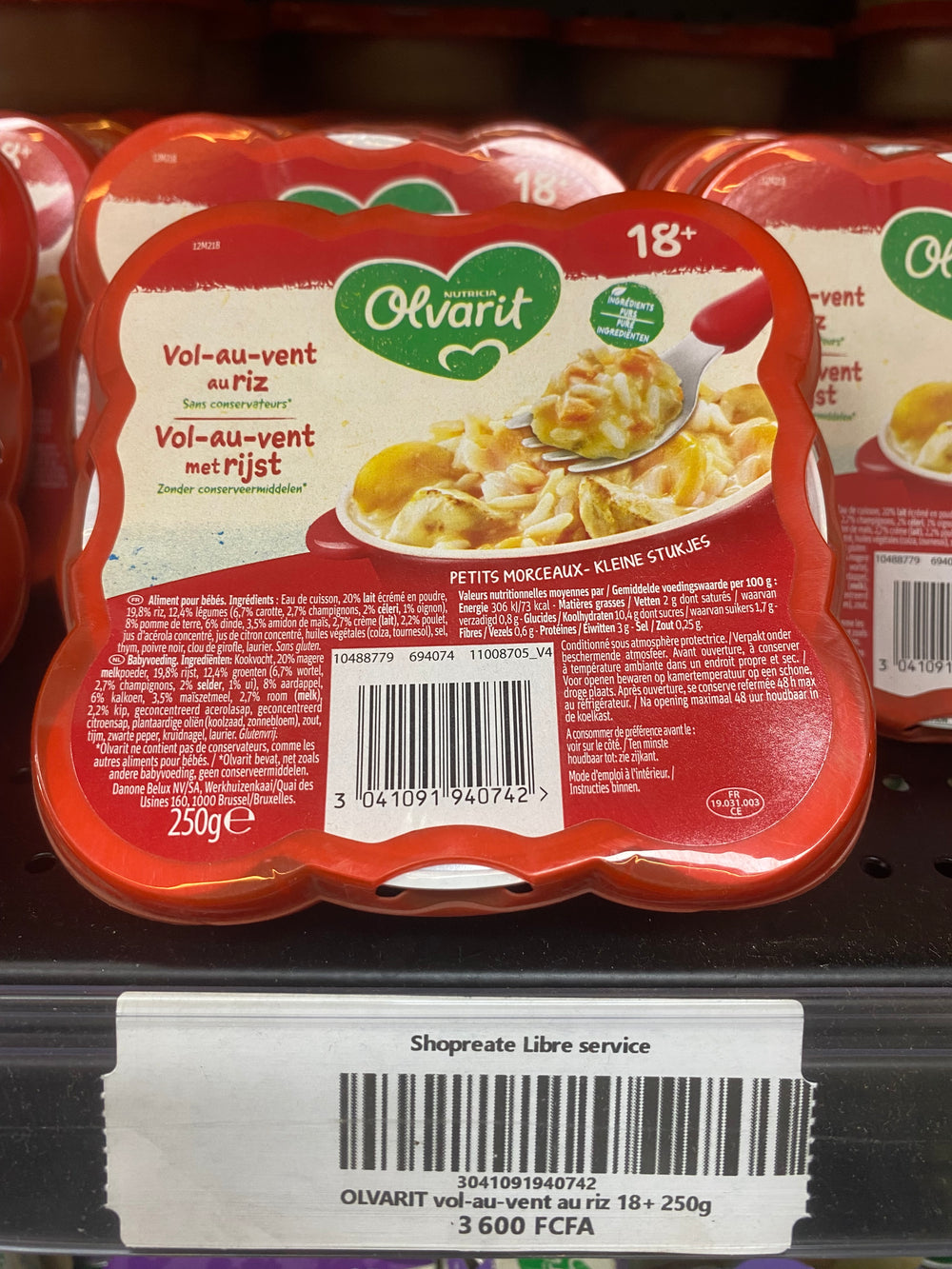 Olvarit vol au vent au riz 18+250g