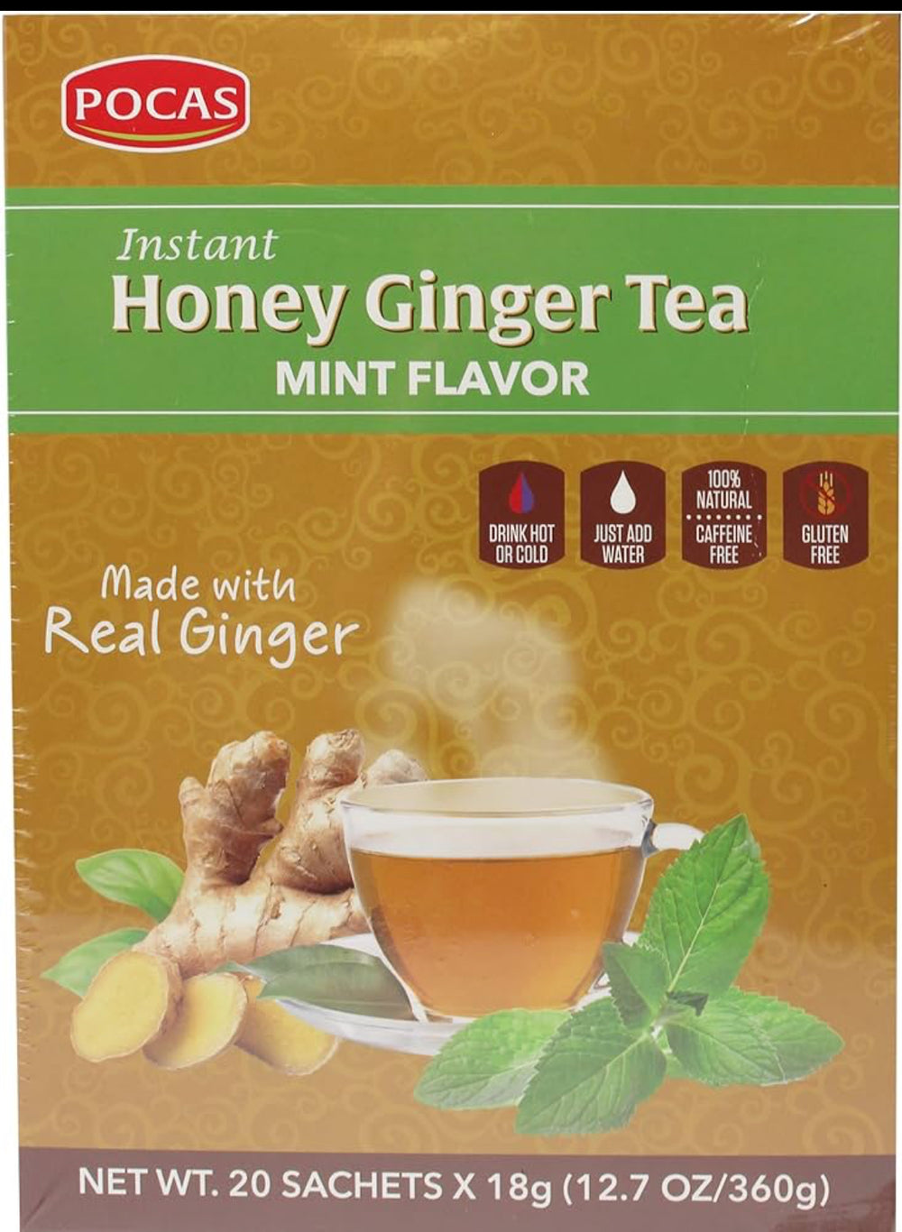 Pocas Honey Ginger Tea With Mint 360g 20 sachet DLC: Août26
