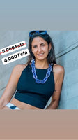 
              chunky blue plastic chain necklace
            