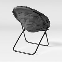 
              Dish Dorm Chair Gray - Room Essentials Cushioned, Foldable Steel Frame, No Assembly, Modern Accent Chair
            