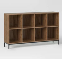
              34" Loring 8 Cube Bookshelf Walnut - Threshold (53% in L x 13% in W x 34 in H)
            